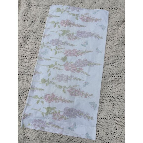 Vintage Single Martex King Size Pillowcase with Butterflies Floral Boho - Picture 4 of 7